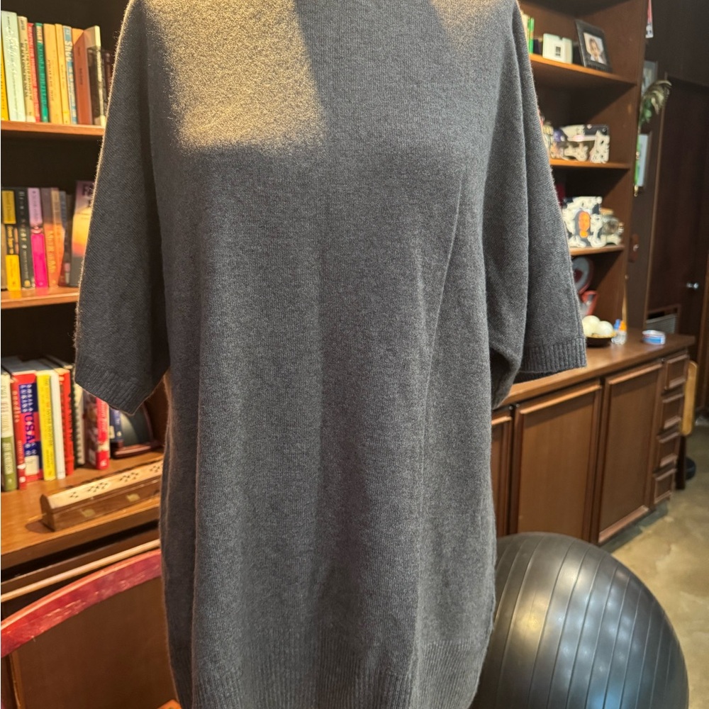 Plus size XL 100% Cashmere Sweater Top Brown